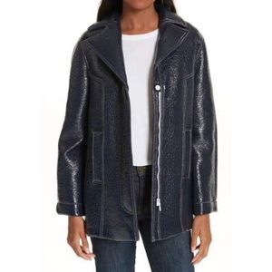 Ba&sh Volupia Blue Crinkle Coat
